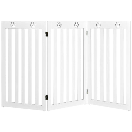 Puerta para mascotas independiente plegable de madera de 36 pulgadas con bisagra flexible de 360°