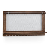 Expositor de joyas de pared con barra extraíble para pulseras