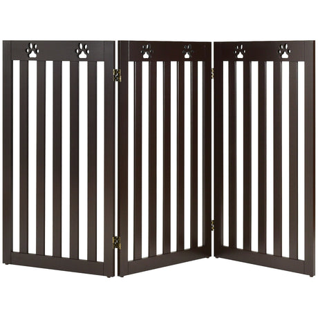Puerta para mascotas independiente plegable de madera de 36 pulgadas con bisagra flexible de 360°