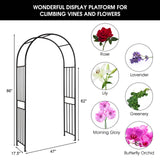 Arco para plantas trepadoras de decoración de jardín de 7.2 pies