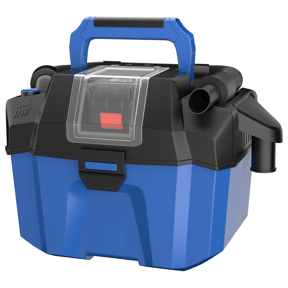 Aspiradora en seco y húmedo de 18 V, 2.7 galones, 4 HP de potencia máxima, inalámbrica, con batería de 2.0 Ah - Azul