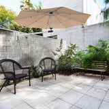 Paraguas de parasol inclinable, telescópico y plegable, de 2,4 metros, para montar en la pared