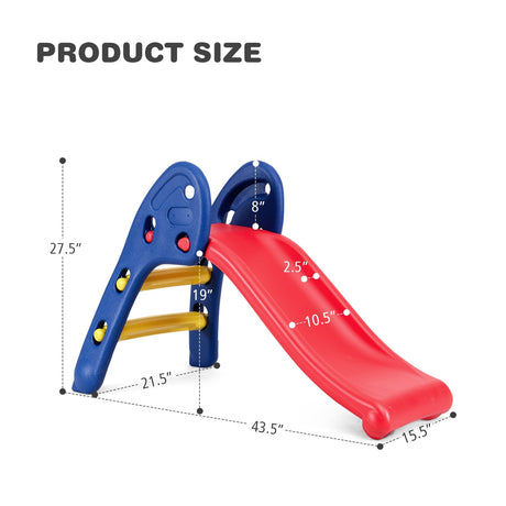 Tobogán plegable de plástico para 2 niños
