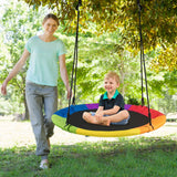 Columpio de árbol platillo volador de 40 pulgadas y 770 libras, regalo para niños, con 2 correas para colgar del árbol - Multicolor