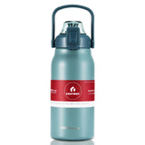 Botella de Agua Deportiva de Acero Inoxidable de 44oz con Aislamiento al Vacío, a Prueba de Fugas - Gris