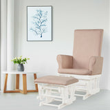Set de sillón mecedora y otomana con cojines para guardería de bebé