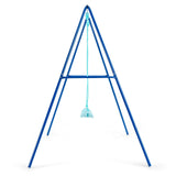 Outdoor Kids Swing Set with Heavy-Duty Metal A-Frame and Ground Stakes