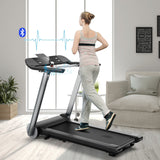 Cinta de correr plegable de diseño italiano con banda de frecuencia cardíaca y botón de fatiga