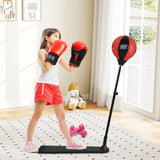 Saco de Boxeo para Niños con Soporte Ajustable y Guantes de Boxeo