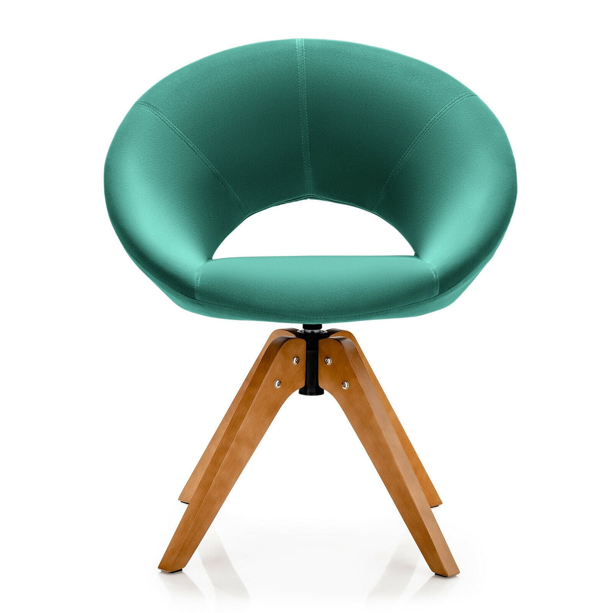 Sillón giratorio con asiento tapizado extragrande para oficina en casa