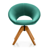 Sillón giratorio con asiento tapizado extragrande para oficina en casa