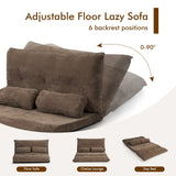 Sofá cama reclinable de 6 posiciones con 2 almohadas