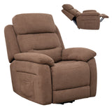 Sofá reclinable eléctrico con bolsillo lateral y control remoto