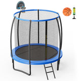 Trampolín recreativo de 8/10 pies con canasta de baloncesto