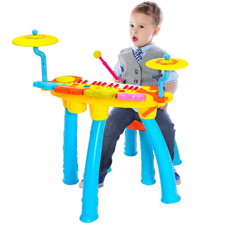 Combinación de teclado de piano de 24 teclas con batería de DJ, micrófono y MP3