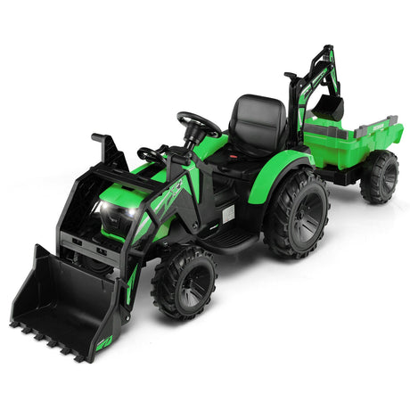 Excavadora montable para niños 3 en 1 de 12 V con pala y música