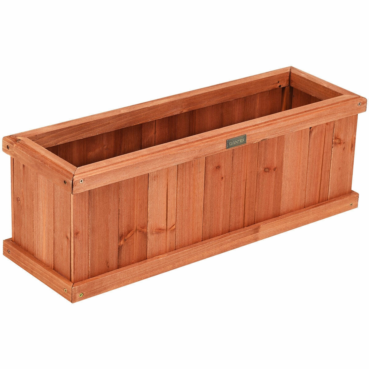 Macetero decorativo de madera para jardín, patio y ventana