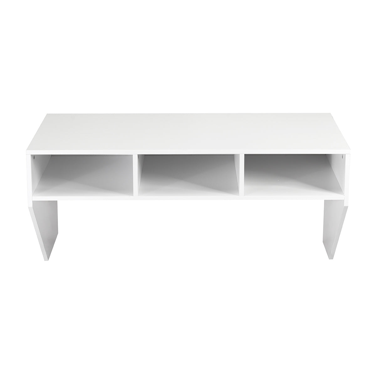 Mesa flotante de ordenador de pared con estante de almacenamiento - Blanco