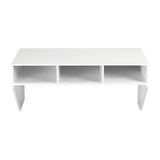 Mesa flotante de ordenador de pared con estante de almacenamiento - Blanco