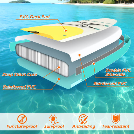 Tabla de paddle surf hinchable premium de 11 pies - L