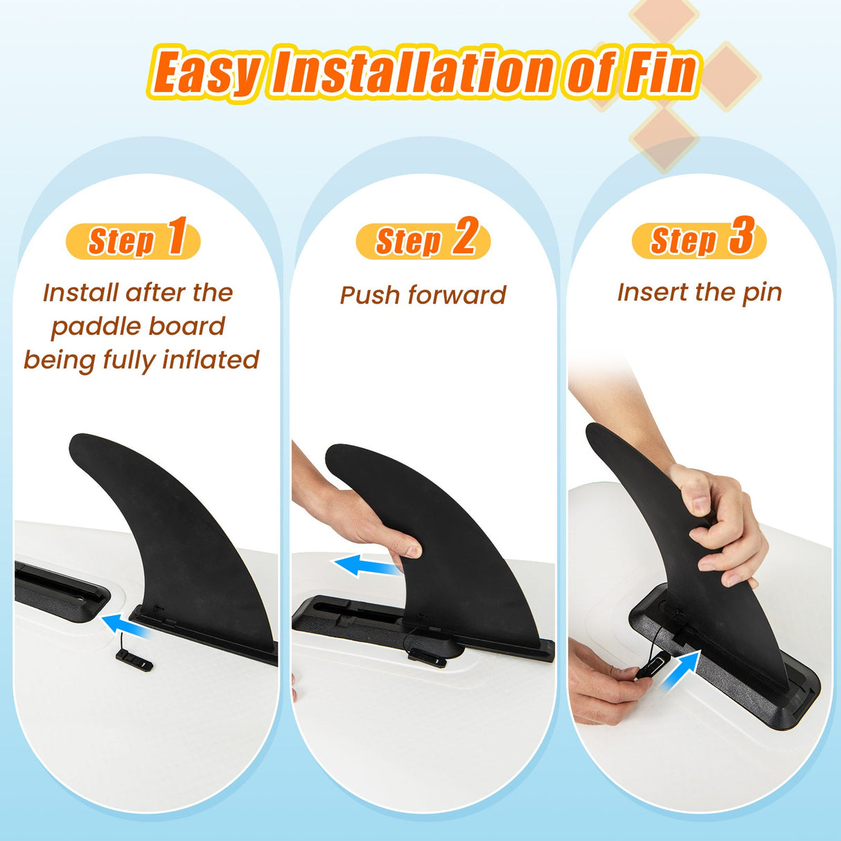 Tabla de pádel inflable premium de 11 pies con accesorios y kit de reparación - Grande
