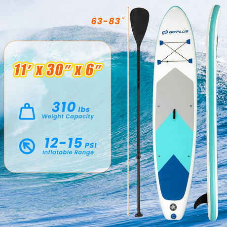 Tabla de Paddle Surf Hinchable Premium de 11 Pies con Accesorios-L