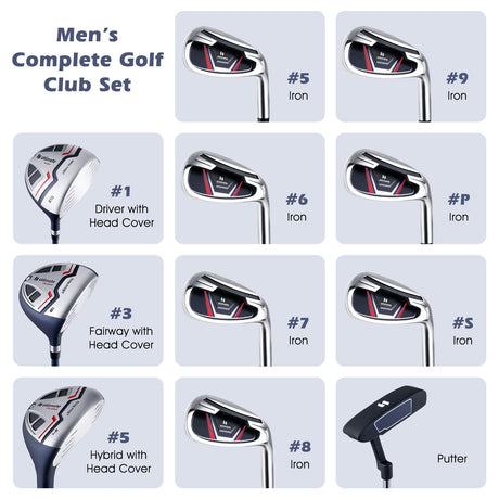 Juego completo de 11 palos de golf