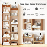 11-Tier Modern Book Organizer Bookcase with Anti-Tipping Kits