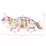 Paneles de pared de actividades de dinosaurios 11 en 1, tablero ocupado para educación y desarrollo temprano de niños pequeños