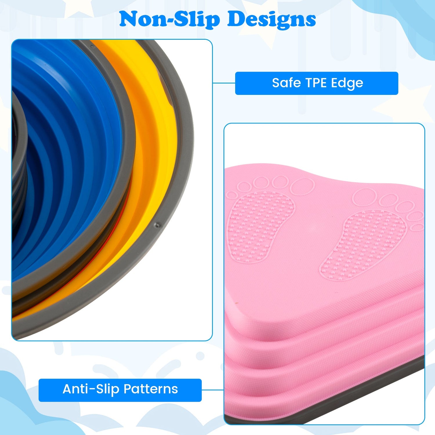 11 Piezas Bloques de Equilibrio Apilables para Niños - Escalones de Piedra - Interiores y Exteriores - Multicolor