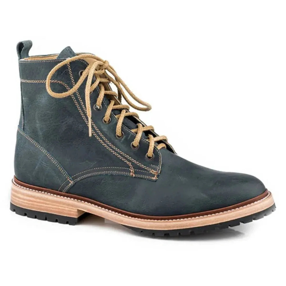 Stetson Impacto (Azul) - Bota de trabajo de cuero para hombre