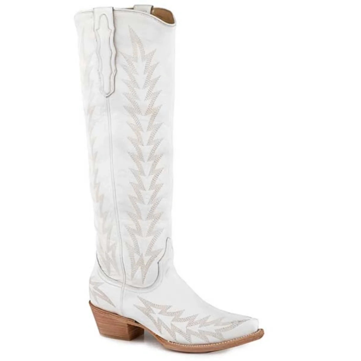 Stetson Sarah (Blanco) - Bota vaquera de piel de cabra para mujer