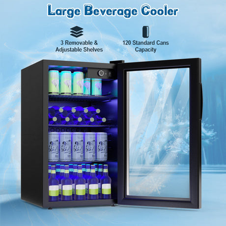 Frigorífico de bebidas con capacidad para 120 latas