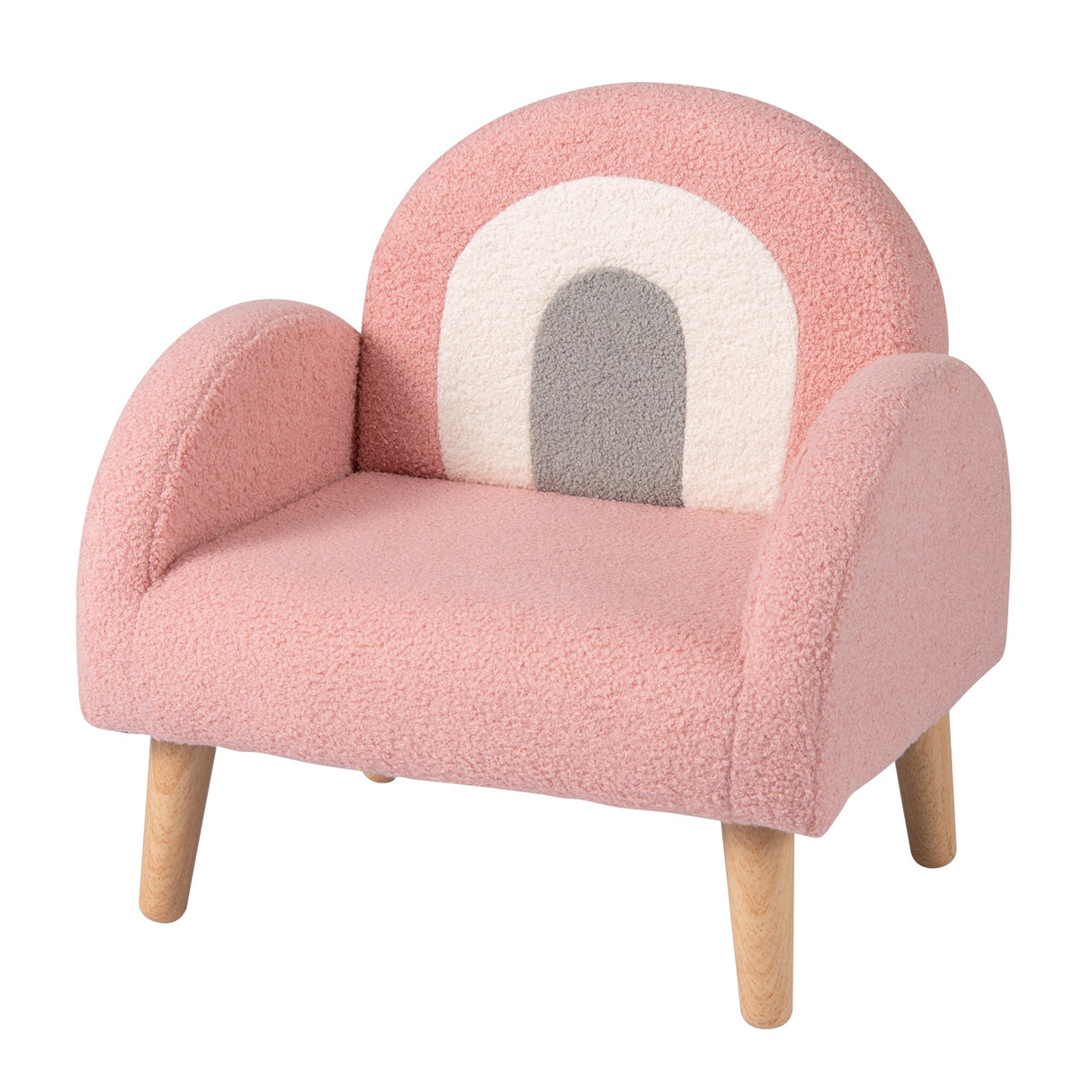 Sillón infantil con cómodo respaldo y reposabrazos - Rosa