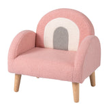 Sillón infantil con cómodo respaldo y reposabrazos - Rosa