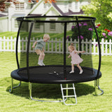 12FT Outdoor Trampoline Heavy-Duty Recreational Trampoline with Safety Enclosure Net