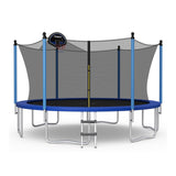 Cama elástica recreativa para exteriores con escalera y red de seguridad