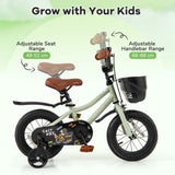 14-Inch Kids Bike Adjustable with Training Wheels for 3-5 Years Old