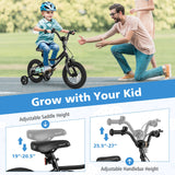 Bicicleta infantil de 12 pulgadas, ajustable para niños de 3 a 4 años, con cuadro de paso bajo