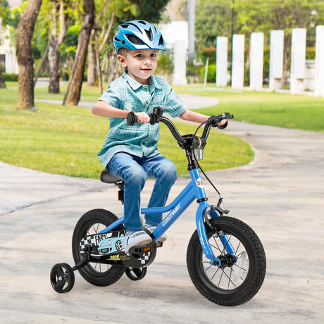 Bicicleta infantil de 14 pulgadas con ruedas de entrenamiento extraíbles para niños de 3 a 5 años
