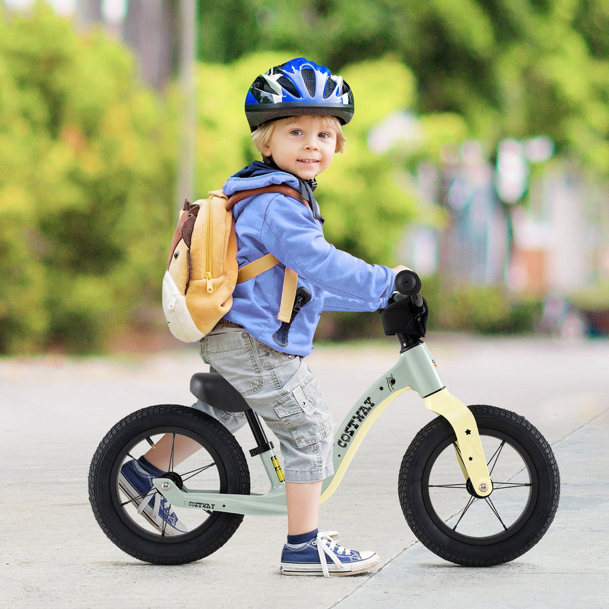 Bicicleta de equilibrio de 12 pulgadas con asiento ajustable y manillar giratorio para mayores de 36 meses