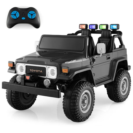 Coche Toyota FJ40 de 12 V con licencia para niños, con 2 asientos y control remoto 2.4G