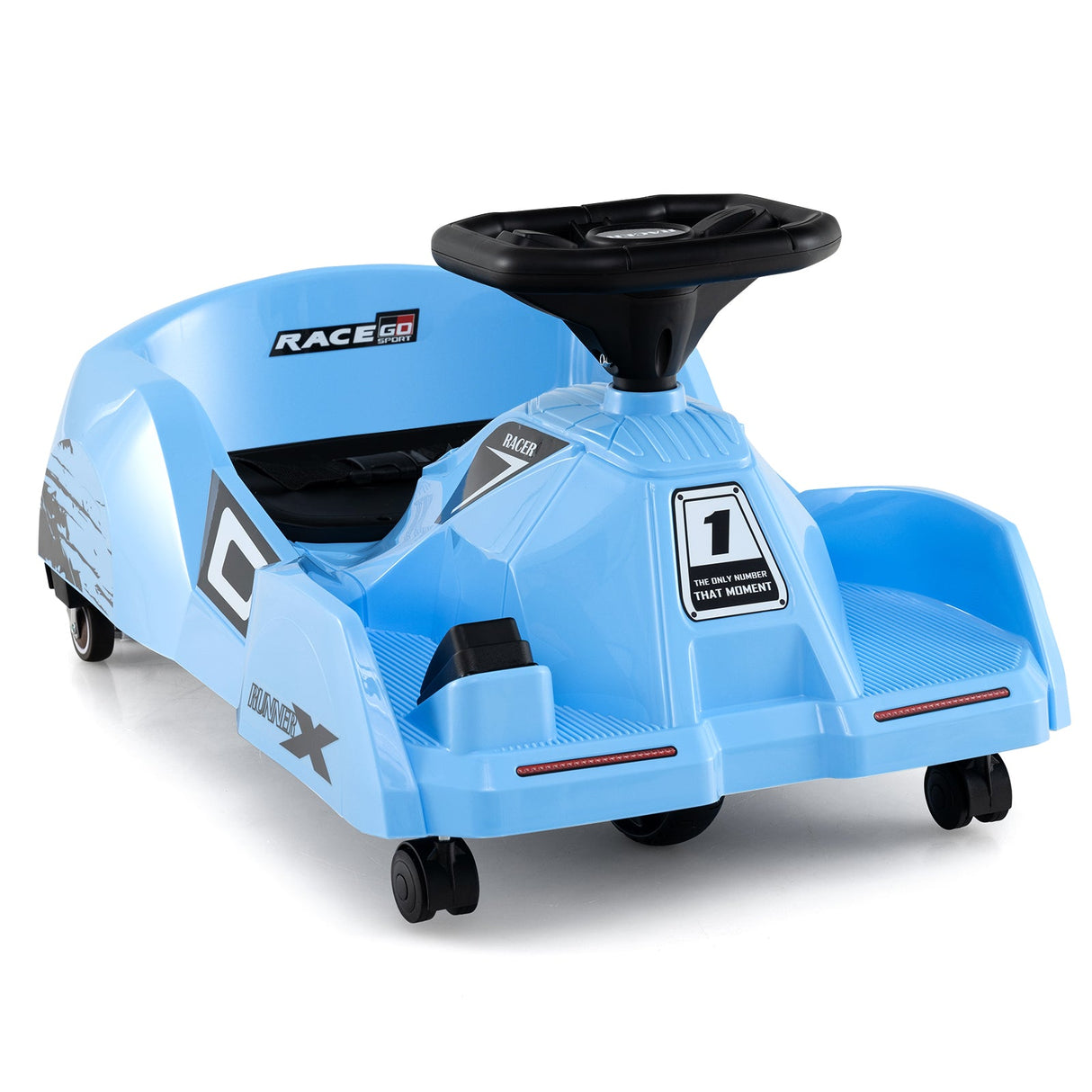 Go Kart eléctrico de limpieza de 12 V con mopa desmontable y control remoto