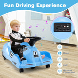 Go Kart eléctrico de limpieza de 12 V con mopa desmontable y control remoto