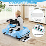 Go Kart eléctrico de limpieza de 12 V con mopa desmontable y control remoto