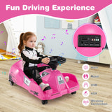Go Kart eléctrico de limpieza de 12 V con mopa desmontable y control remoto
