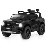 Coche eléctrico de 12V con licencia Ford Ranger para niños, con control remoto y música