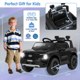 Coche eléctrico de 12V con licencia Ford Ranger para niños, con control remoto y música