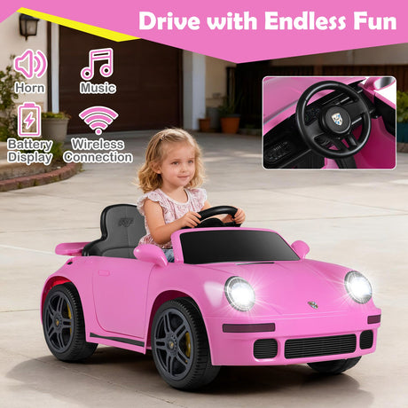 Coche Eléctrico de 12V con Licencia RUF CTR con Control Remoto y Música