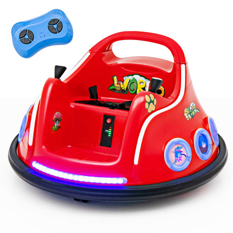 Coche eléctrico montable de 12V con control remoto y luces LED intermitentes